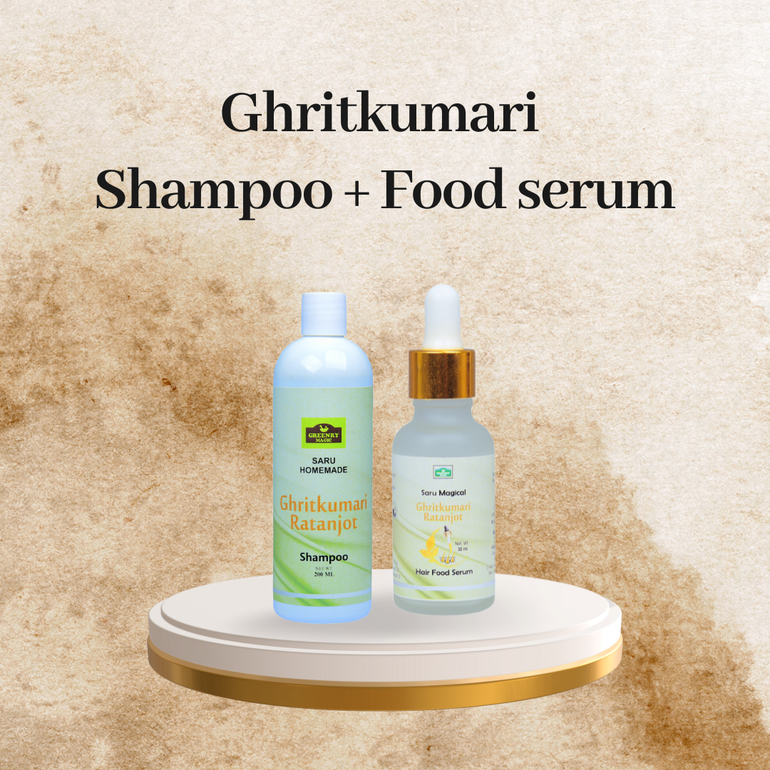 Ghritkumari Shampoo + Food Serum-  Ghritkumari Ratanjot Shampoo-200ml | Hair food Serum-30ml.