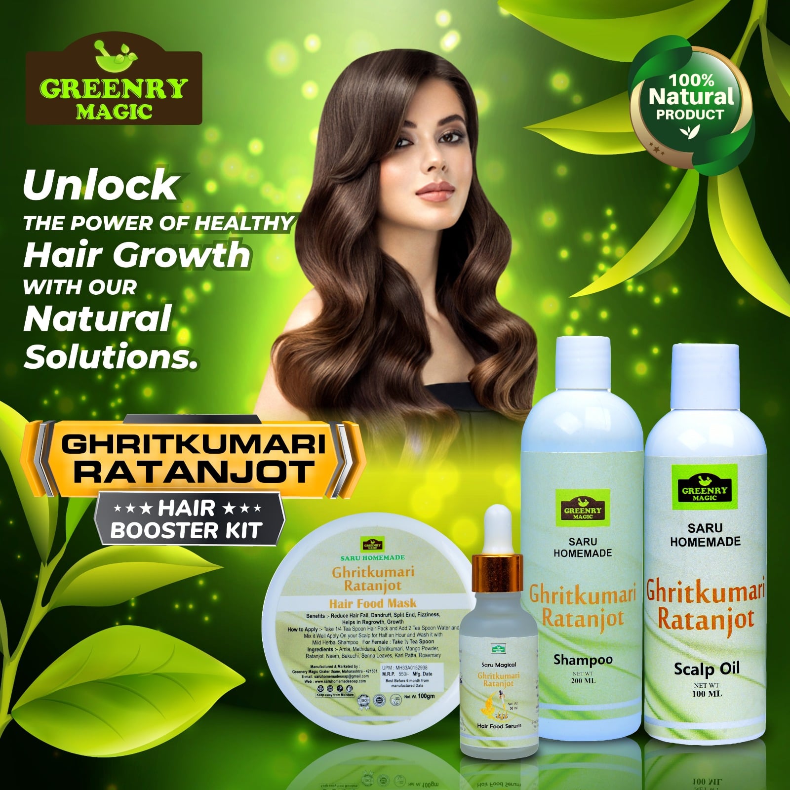 Ghritkumari ratanjot hair booster Kit